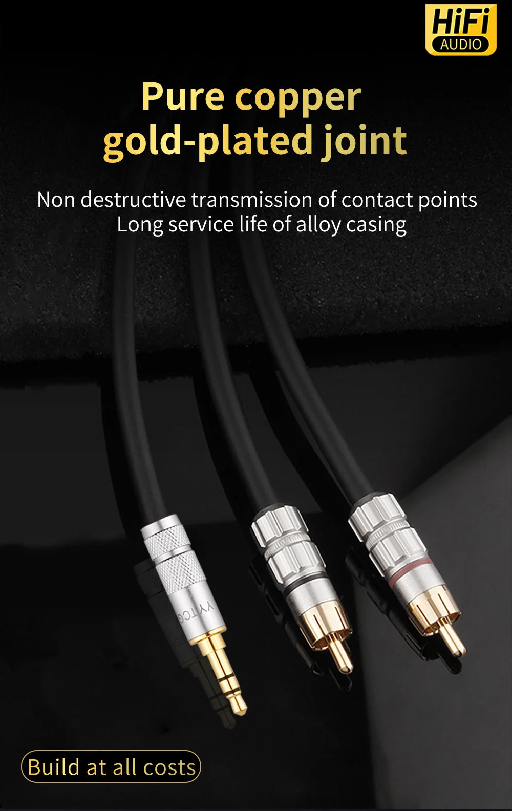 RCA Cable HiFi Stereo 3.5mm to 2RCA Audio Cable AUX RCA 3.5 Jack Splitter for Amplifiers Audio Home Theater DVD Speaker Cord