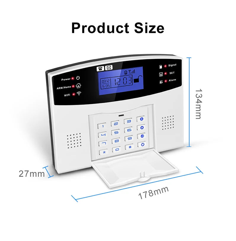 DYGSM Tuya Smart 4G+Wifi Home Security Alarm System Wireless Burglar Alarm System Smart Life App Control work with Alexa