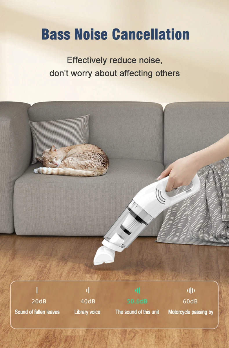 Handheld Vacuum Cleaner 6500P Powerful Suction LED surface Multifunctional Wireless Vacuum Cleaner for Car Floor Household