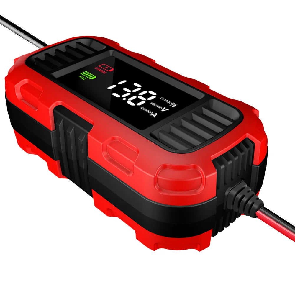 Smart Battery Charger For Lead-Acid Battery Charger Digital For Car Motorcycle Scooter Battery Charging Battery Maintenance