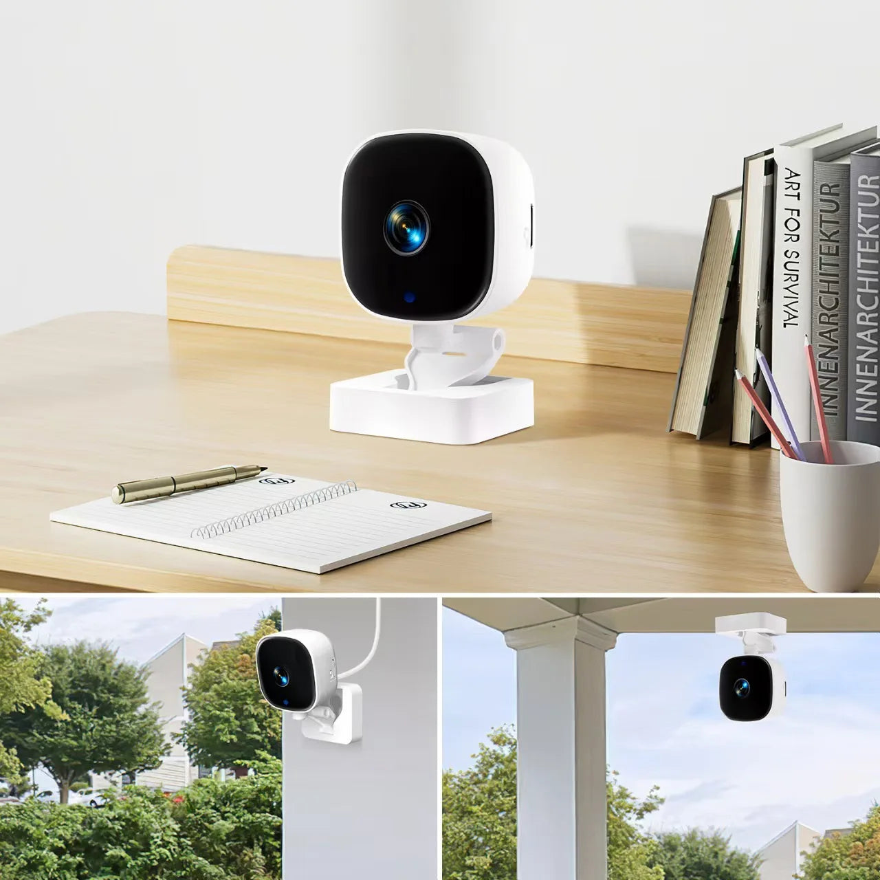 Tuya Smart 3MP HD Smart Home Security Camera,Real-time APP Alert,2-Way Audio,Human body&Sound Detection,Motion Tracking for Baby