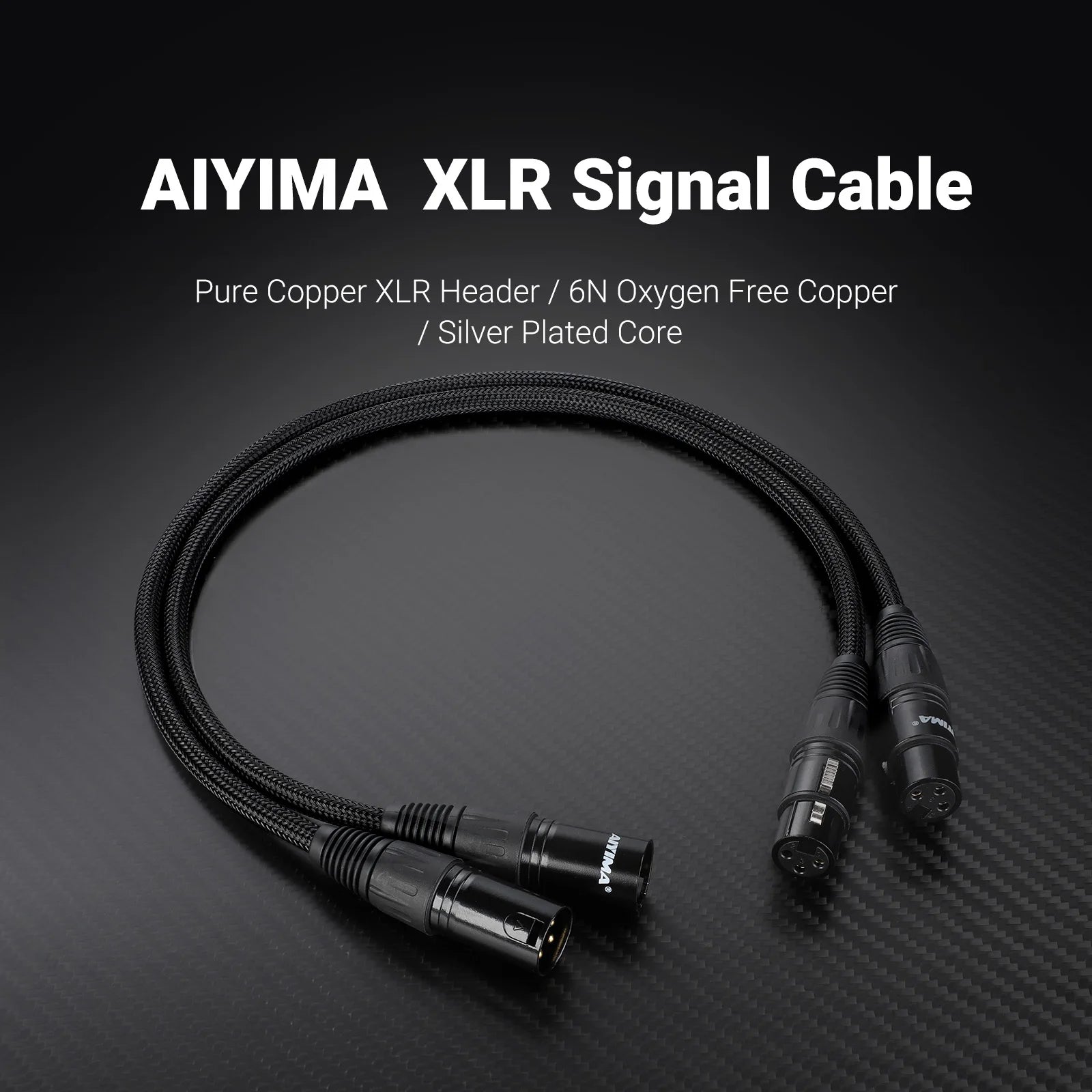AIYIMA 1Pair 0.5m XLR Cable 6N OFC Male to Female Microphone Extension Cables for Amplifiers Balanced cable Cannon for T20 A70