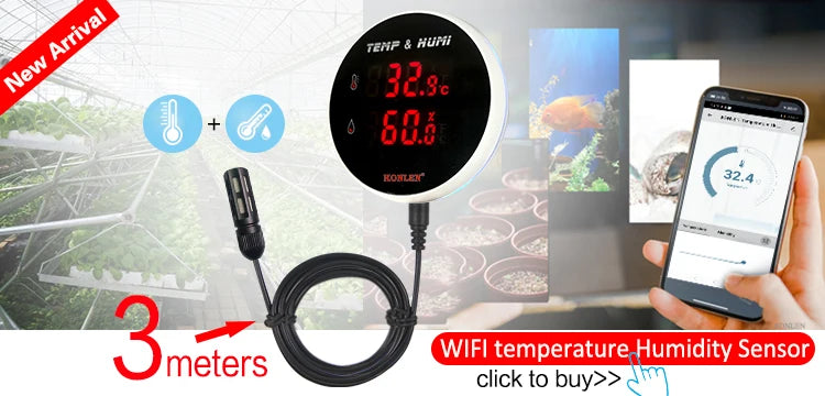 WIFI Tuya Temperature Sensor Heater Freezer Controller Digital Thermometer Monitor Alarm Remote Control Thermostat Smart Life