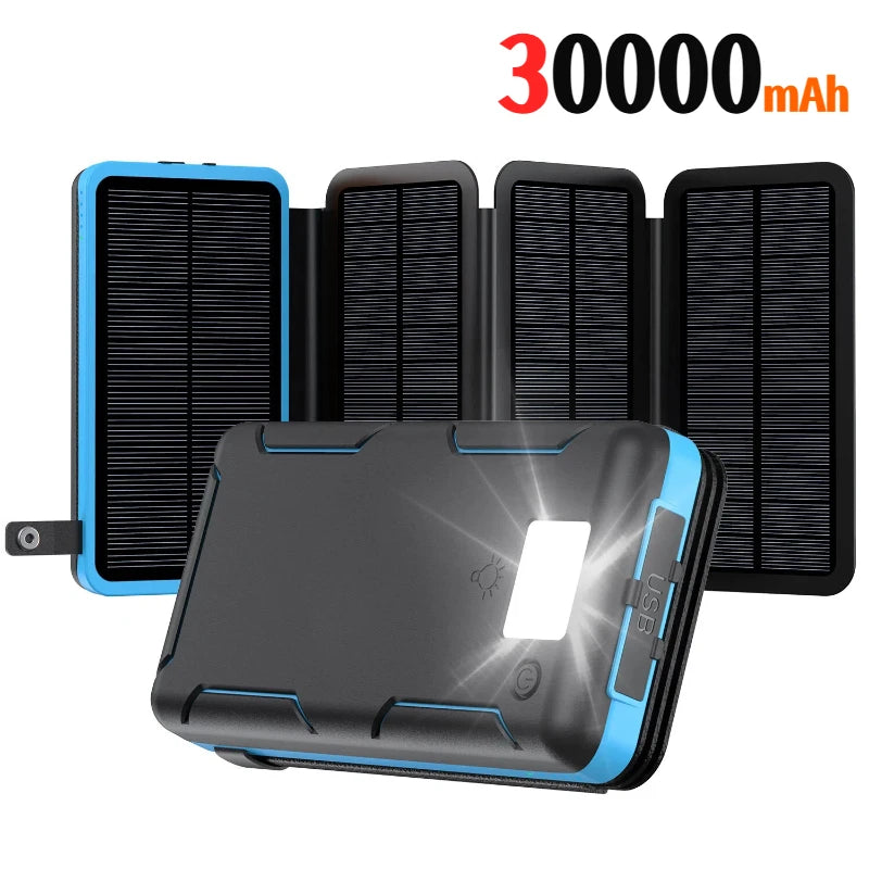 500000mAh Solar Power Bank 120W Large Capacity Super Fast Charging with Flashlight External Battery for iPhone Huawei