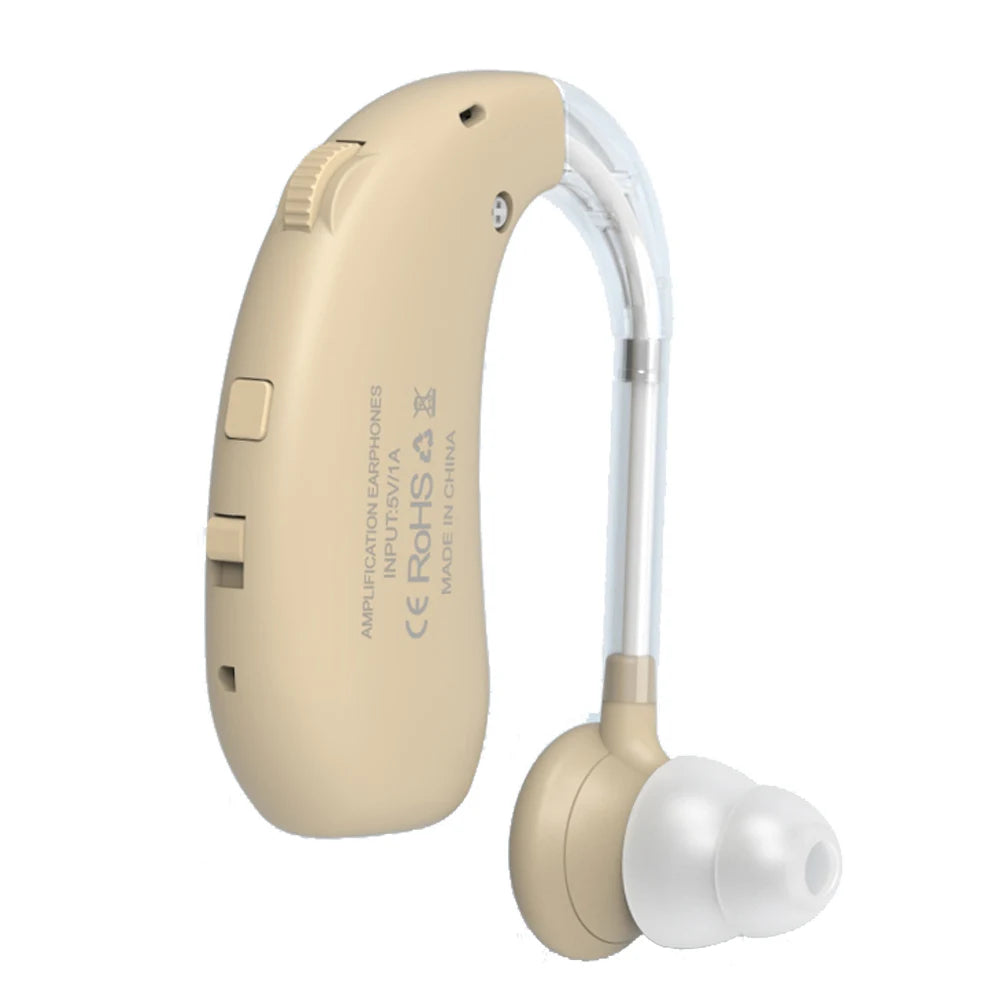 Auxiliary headphones with hearing aid function hanging ear noise reduction designed for the elderly
