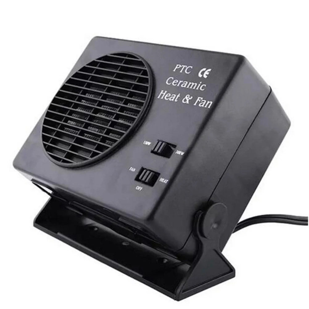 150/300W Car Heater 12V Window Defroster Demister Fast Heating Anti-Fog Heater 2 in 1 Cooling Heating for Driving Camping Travel