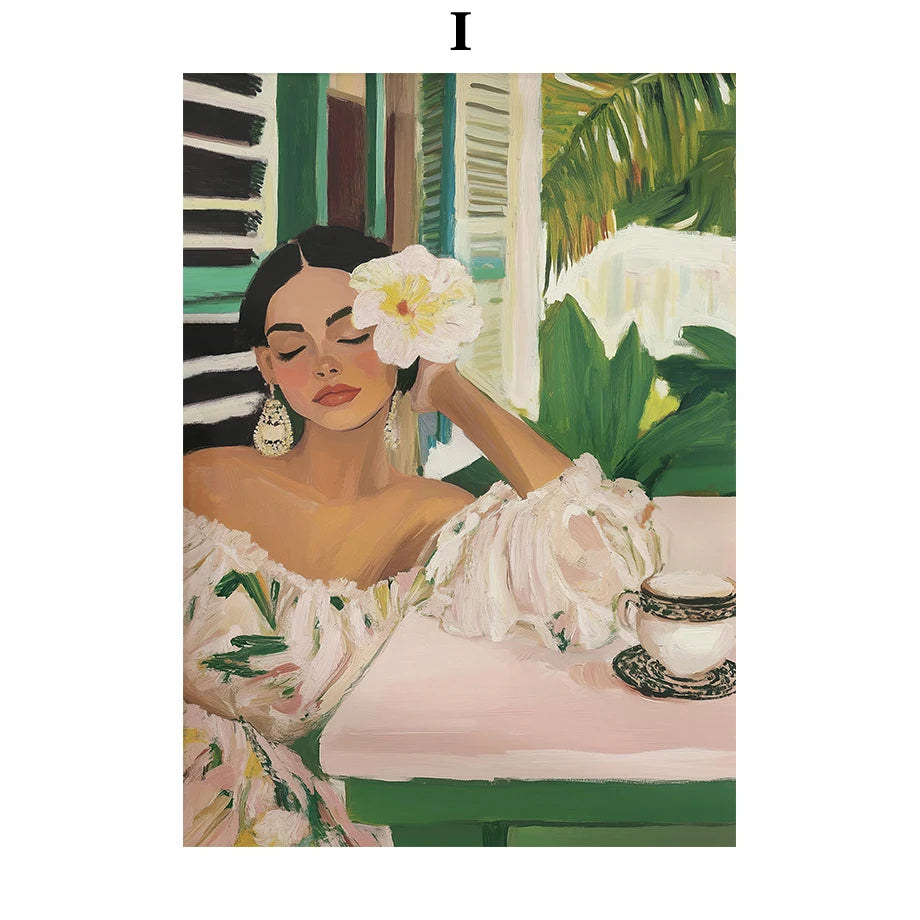 Abstract Dancer Wall Art Modern Women Minimalist Portrait Art Fashion Wall Art Canvas Painting Nordic Poster Room Decor
