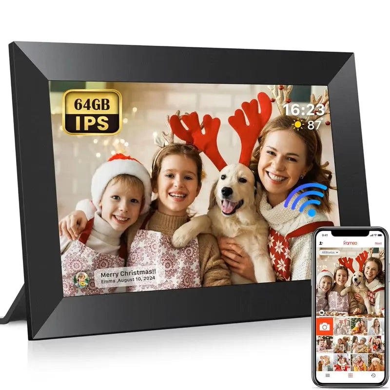 Frameo 10.1 Inch WiFi Digital Picture Frame 1280 * 800 IPS HD Cloud Smart Digital Photo Frame Wall Mountable Christmas Gift
