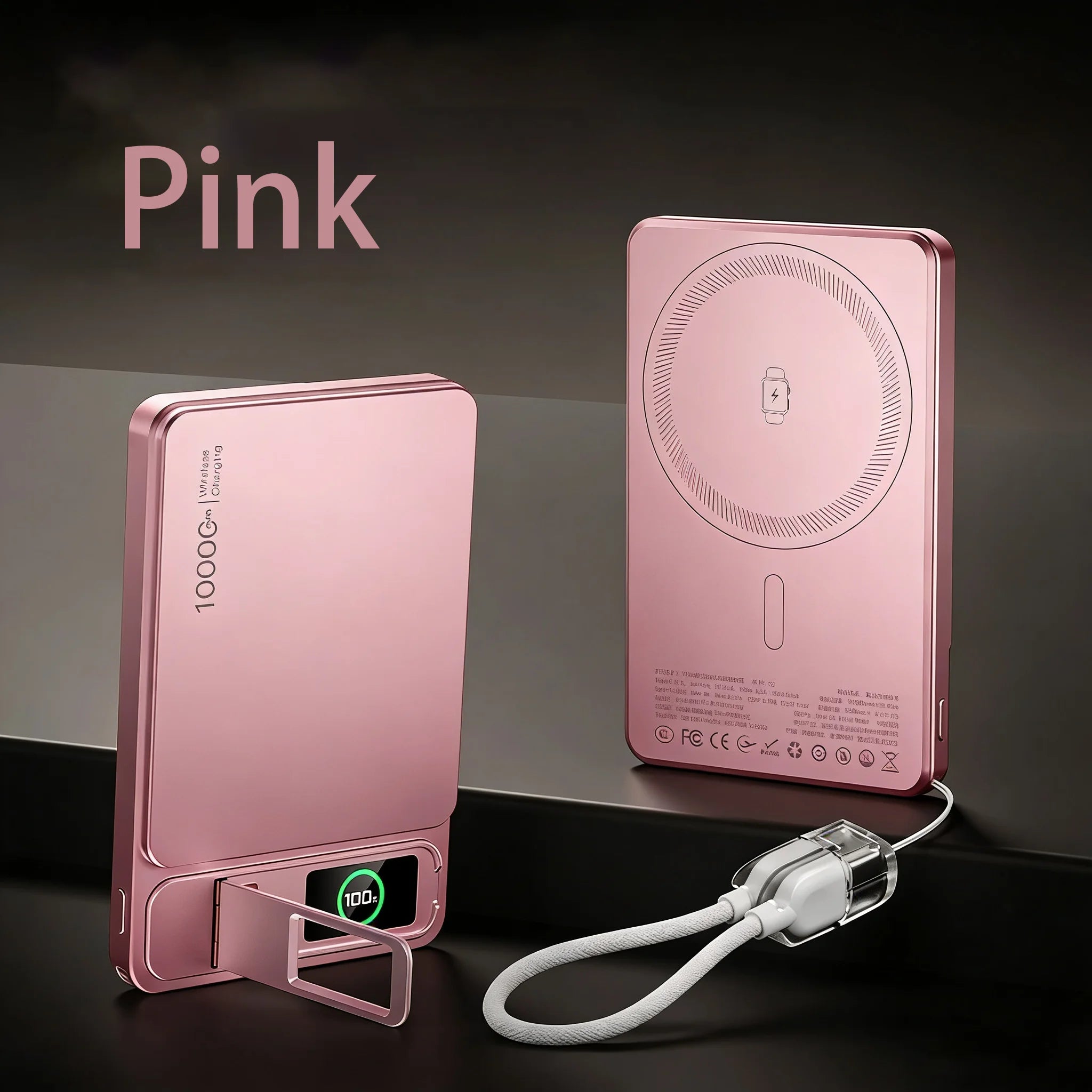3 In 1 Magnetic Powerbank 15W Wireless Fast Charing With Intelligent TFT Screen External Battery For iPhone 12-17  Watch Airpod