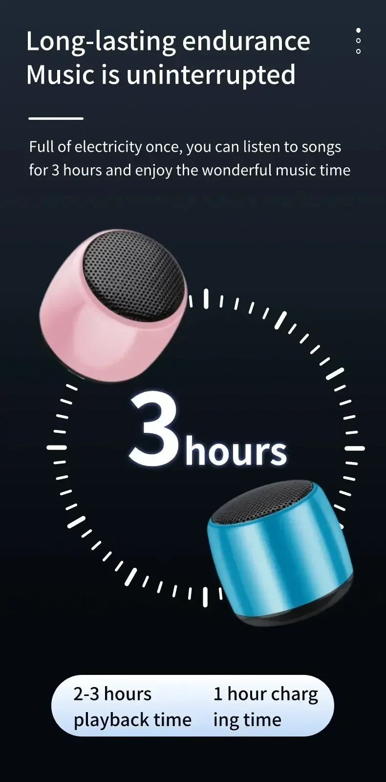 Mini Bluetooth Speaker HD Sound with Bass Smallest Wireless Speaker for Phone PC Tablet with Selfie Button Call Function Cute