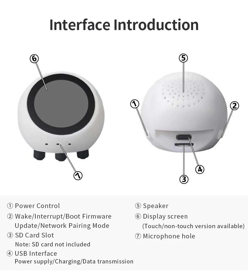 Upgraded XiaoZhi AI Voice Chat Robot DeepSeek ESP32-S3 N16R8 Development Board WiFi BT BLE5 1.28" LCD Display ESP Home Assistant