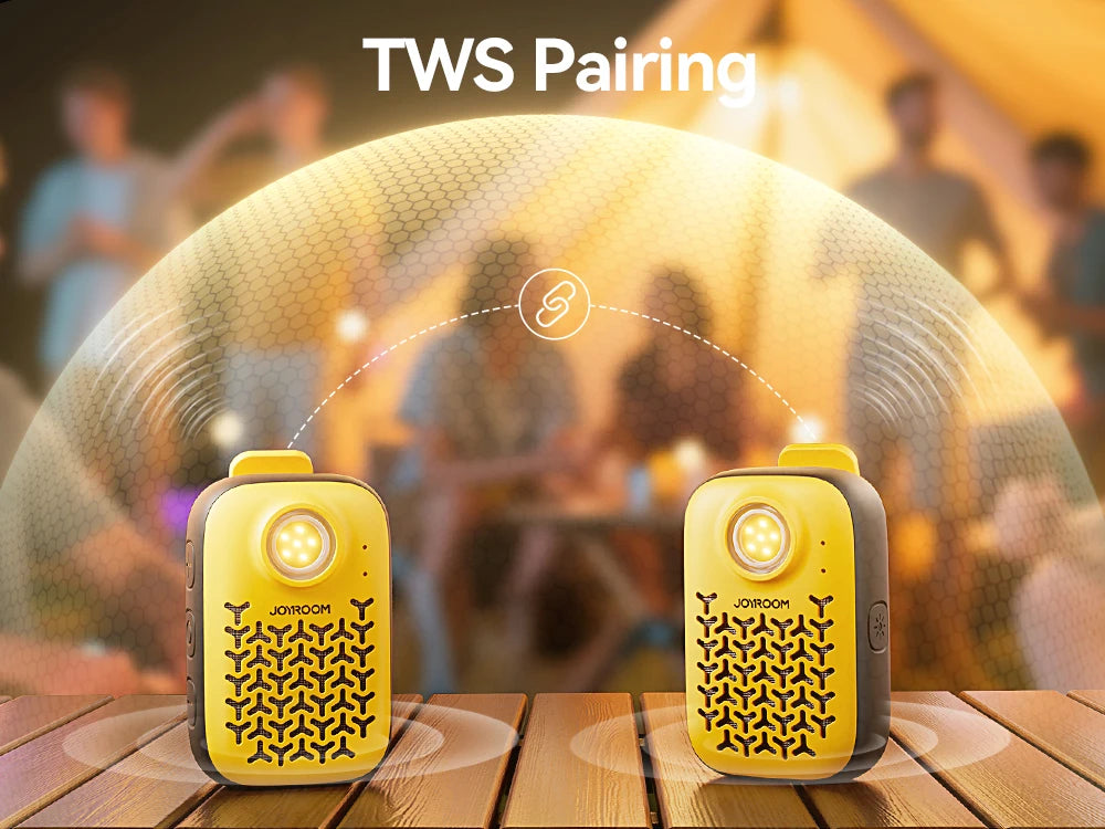 Joyroom Wearable Bluetooth Speakers,IP67 Waterproof,Clip-On Portable Small Personal Speaker/Clean Sound/Stereo Pair/Wireless 5.4