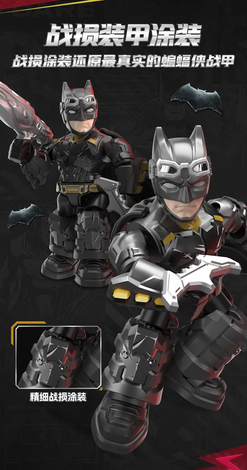 Blokees DC Marvel Hero Batman Star Edition Series  Blind Box Toy E01/E02 6PCS Batman Motorcycle Toy Collectible Perfect Gift