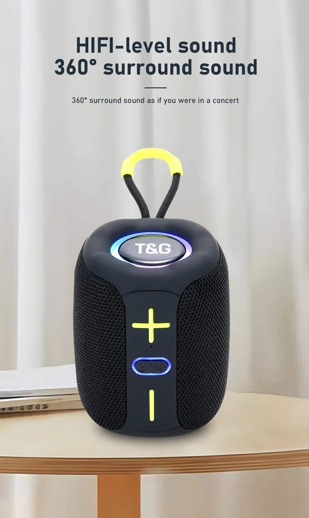 T&G TG658 Bluetooth Speaker Portable Wirelress Soundbar FM Radio AUX TF Card Play Outdoor Fun Camping Riding Hiking Music Box