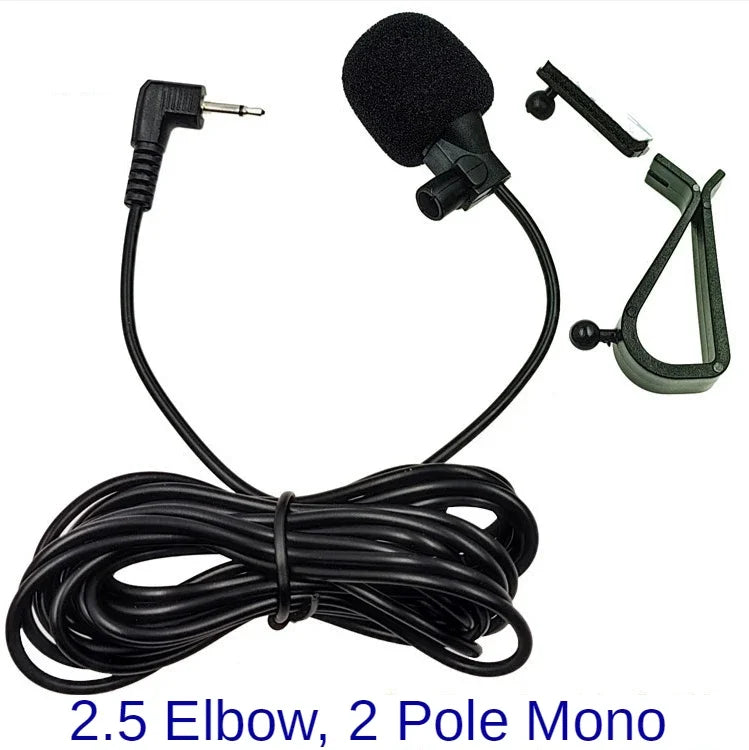 Car Microphone Audio Navigation Wired Clip External Wires Auto Mics Radio 3m Long Mic Stereo 3.5mm Mono 2.5mm SM Lotus Jack Plug