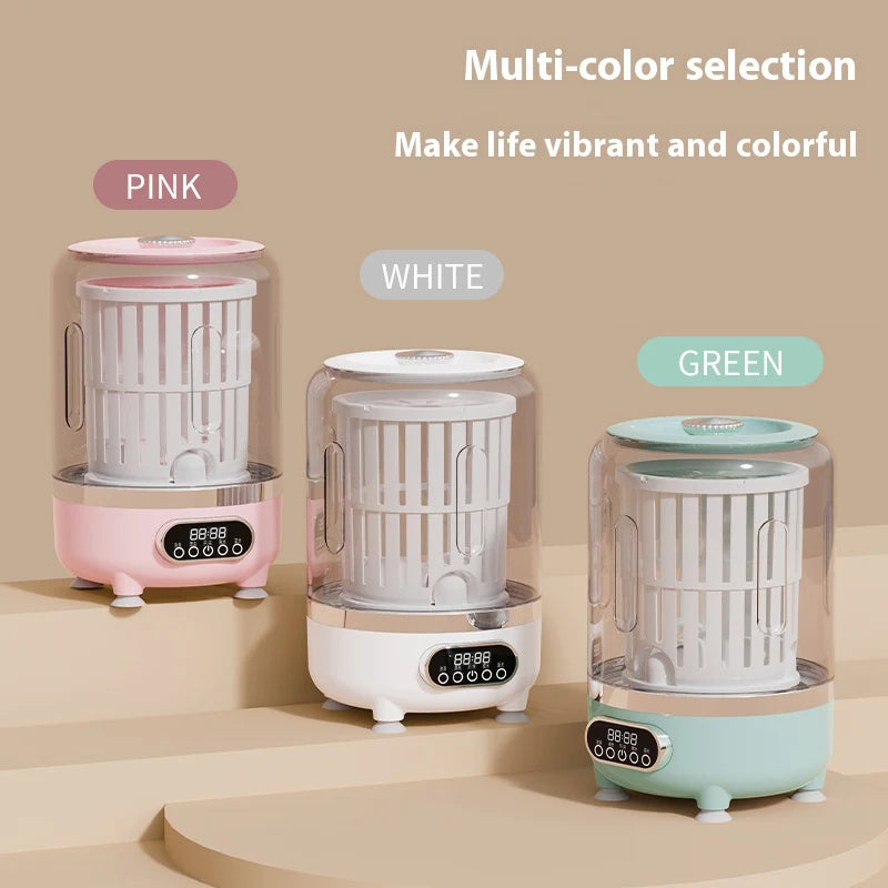 Mini turbo washing machine 3L fully automatic small USB charging portable sock and underwear specific washing machine.