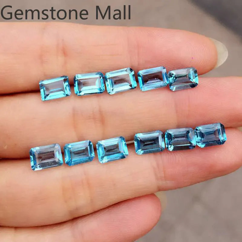 Wholesale Price Emerald Cut Topaz 3mm*5mm To 13mm*18mm VVS Grade Natural Topaz Loose Gemstone for Jewelry Shop