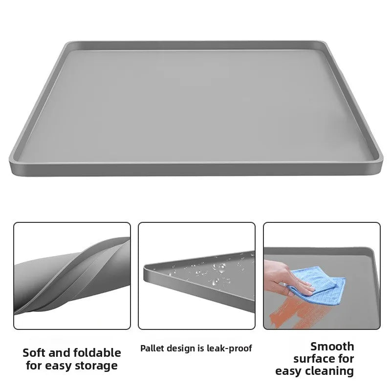 Silicone Washing Machine Mat, Storage Mat, Multi-functional Dustproof and Waterproof Washing Machine, Dryer Top Protection