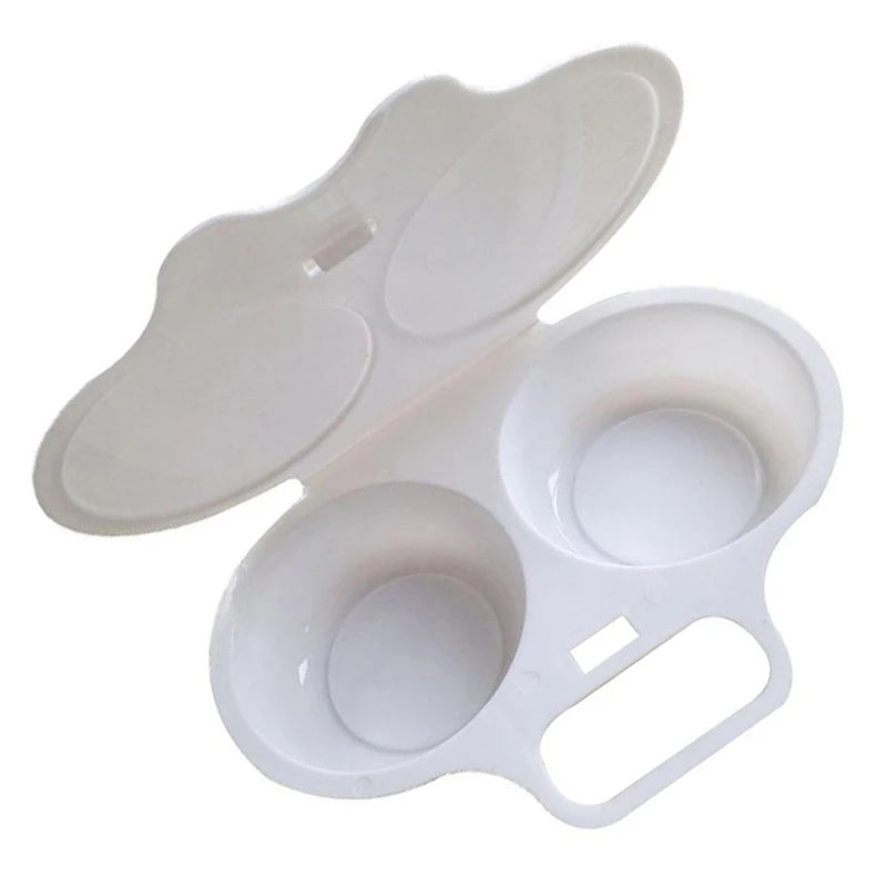 1pcs Egg Box Kitchen Microwave Oven Round Shape Egg Steamer Cooking Mold Egg Poacher Egg Tool