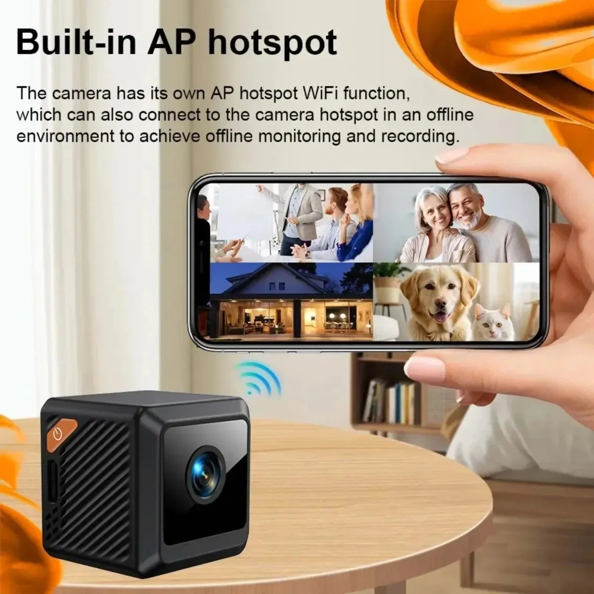 W02 1080P mini security protection home night vision surveillance Outdoor camping WIFI Subminiature smart home camera cctv video