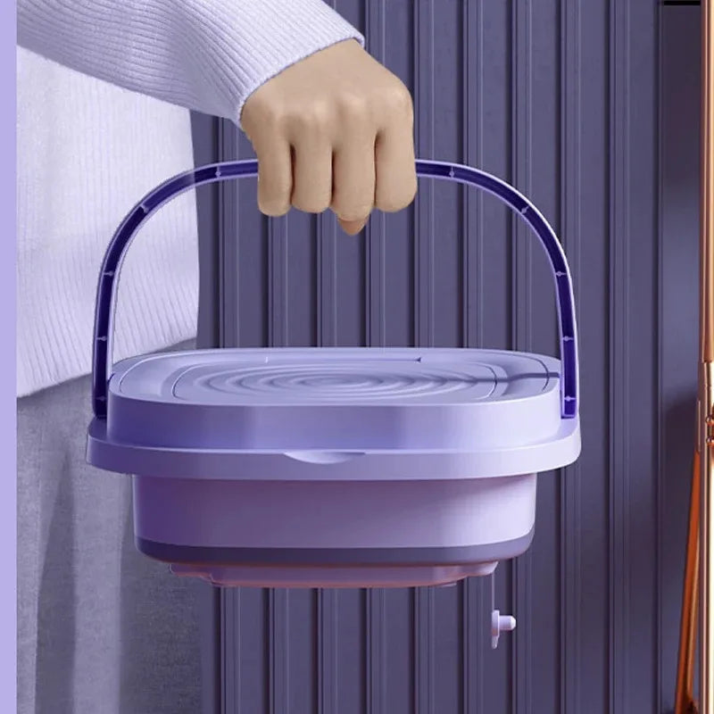 New Portable Small Foldable Washing Machine with Spin Dryer For Socks Underwear Panties Washer Household Mini Washing Machine