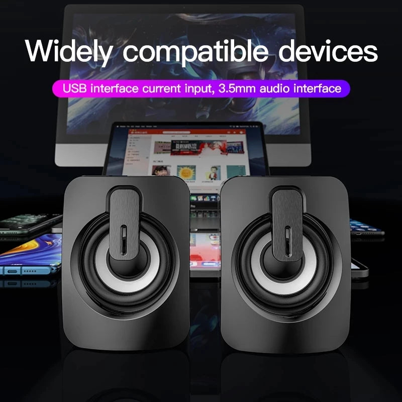 Stereo Speaker For Desktop Computer Laptop PC Notebook Wired Mini Home Musical Music Sound Box Caixa De Som Portable Altavoces