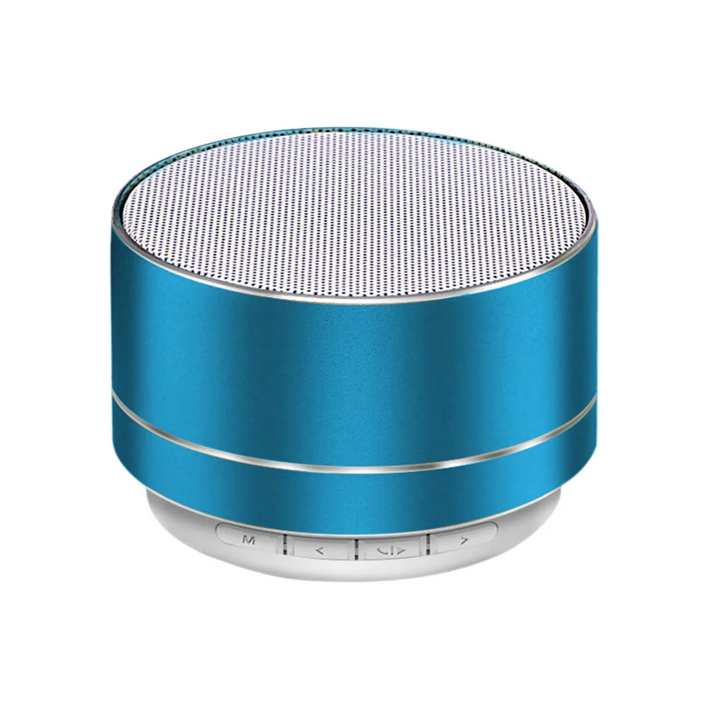 Metal Mini Speaker Bluetooth Wireless Portable Car Audio LED Light Subwoofer Portable Support TF Card USB Charging For PC Laptop