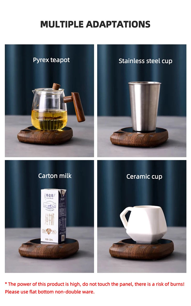 100°C Cup Heater Coffee Mug Warmer Hot Tea Makers Warmer Coaster 5 Gear Temperature Cup Heaters Coffee Milk Tea Heating Pad 220V
