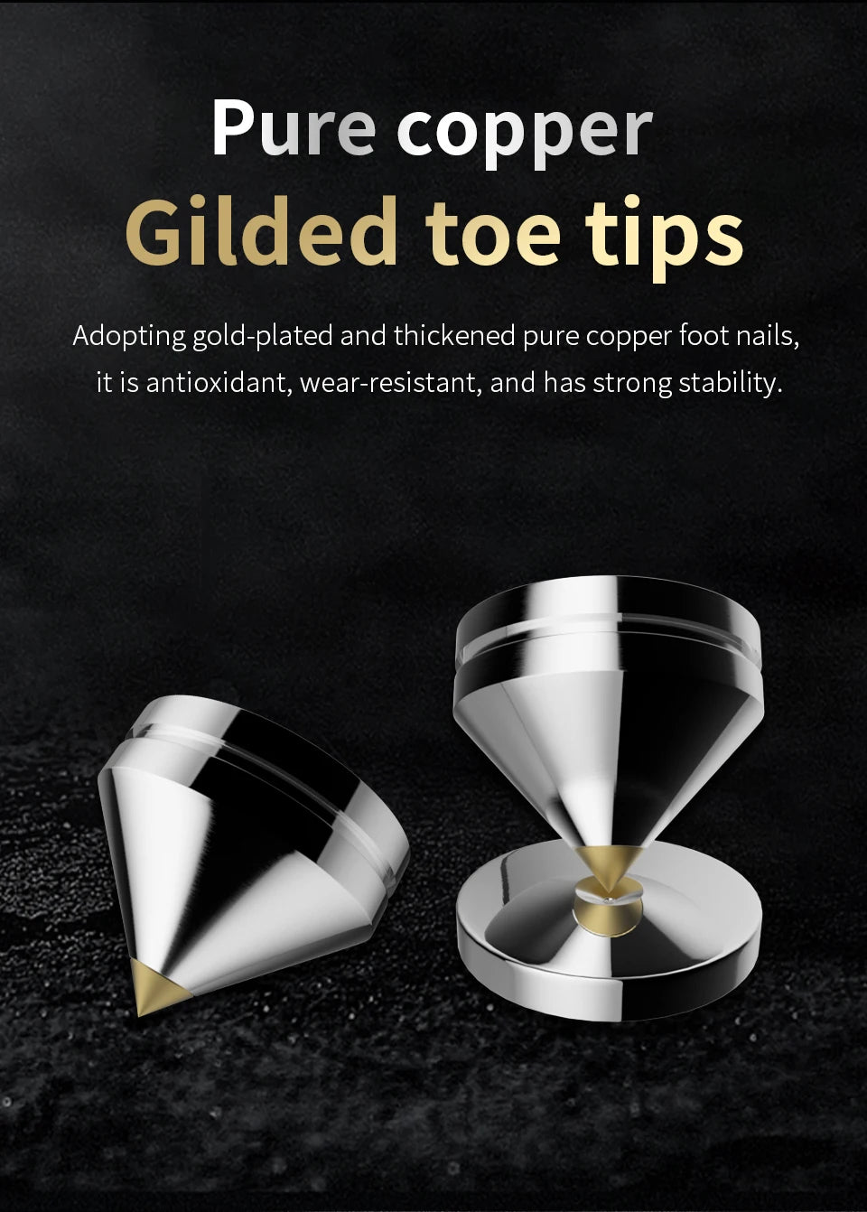 4Sets Speakers Stand Feet Foot Pad Aluminium Alloy Metal Spikes Cone Floor Foot Nail Speaker Noise Nial