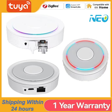 Tuya Smart ZigBee Wireless/Wired Gateway Hub Bridge Remote Linkage Devices WiFi Central Control Host Works With Smart Life APP