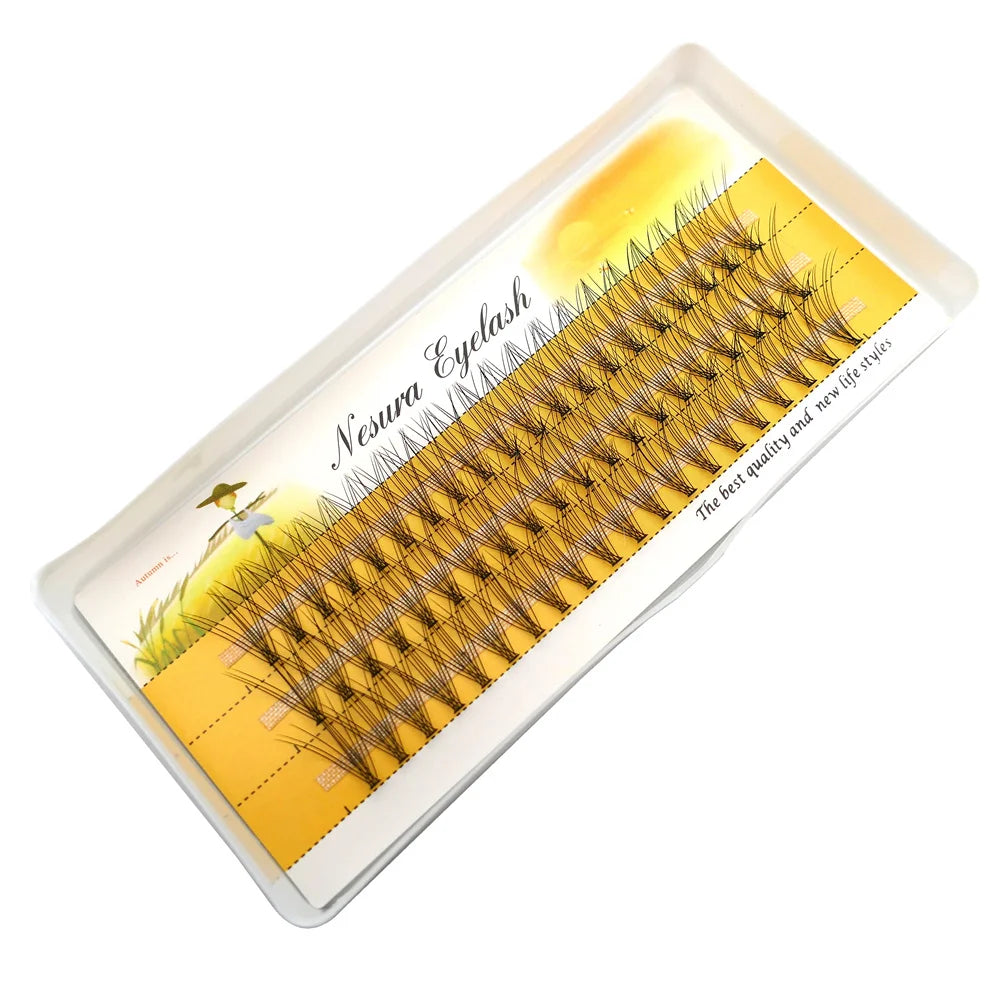 10D Eyelash 60 Clusters Professional Grafting Eyelash 3D Natural False Eyelash Personal Eyelash Extension Natural False Eyelash