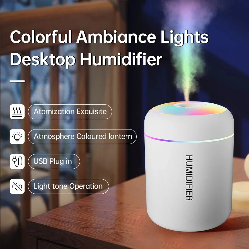 Car Mini Air Humidifier 180ML USB Electric Aroma Diffuser Essential Oil Purifier Aromatherapy Mist Maker Lights For Home Bedroom