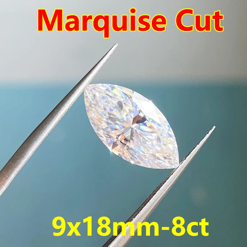 DJMAX 0.05-30ct Rare Marquise Cut Moissanite Loose Stone D Color VVS1 Super White Certified Marquise Moissanite Diamond