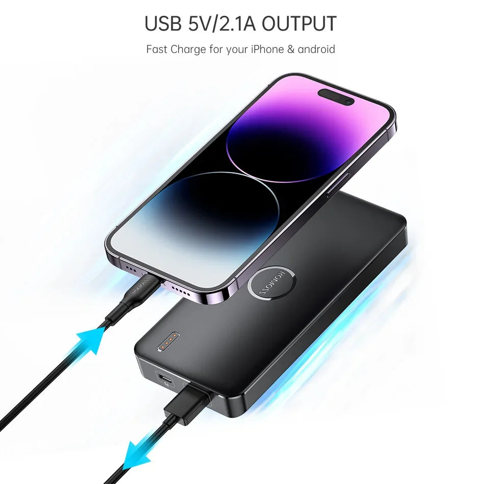 ROMOSS PPB10 Power Bank 10000 mAh 10W  Charging Powerbank PD1.0 QC3.0 Portable Battery Charger For xiaomi iphone Huawei