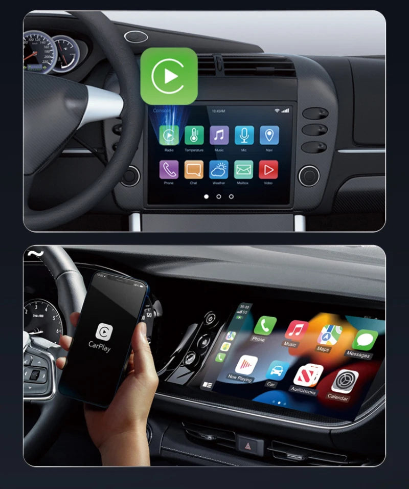 2- in-1  Wireless Android Auto Adapter Wireless CarPlay Dongle Car Intelligent Systems AI Smart Box For Car Wired CarPlay