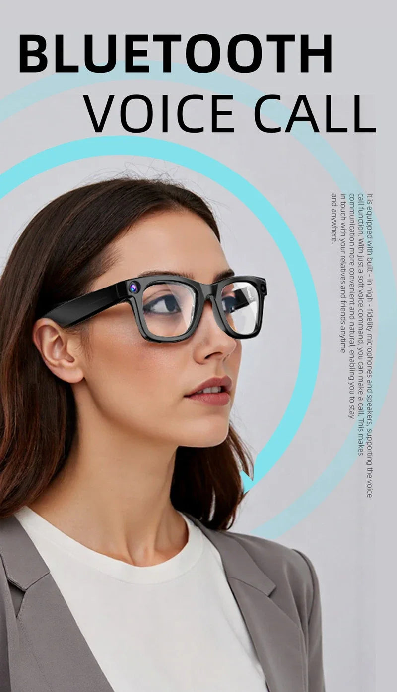 4K 800W pixel Smart AI Glasses Shooting Camera Photo Video Voice Assistant Call Translation Waterproof Bluetooth Glasses