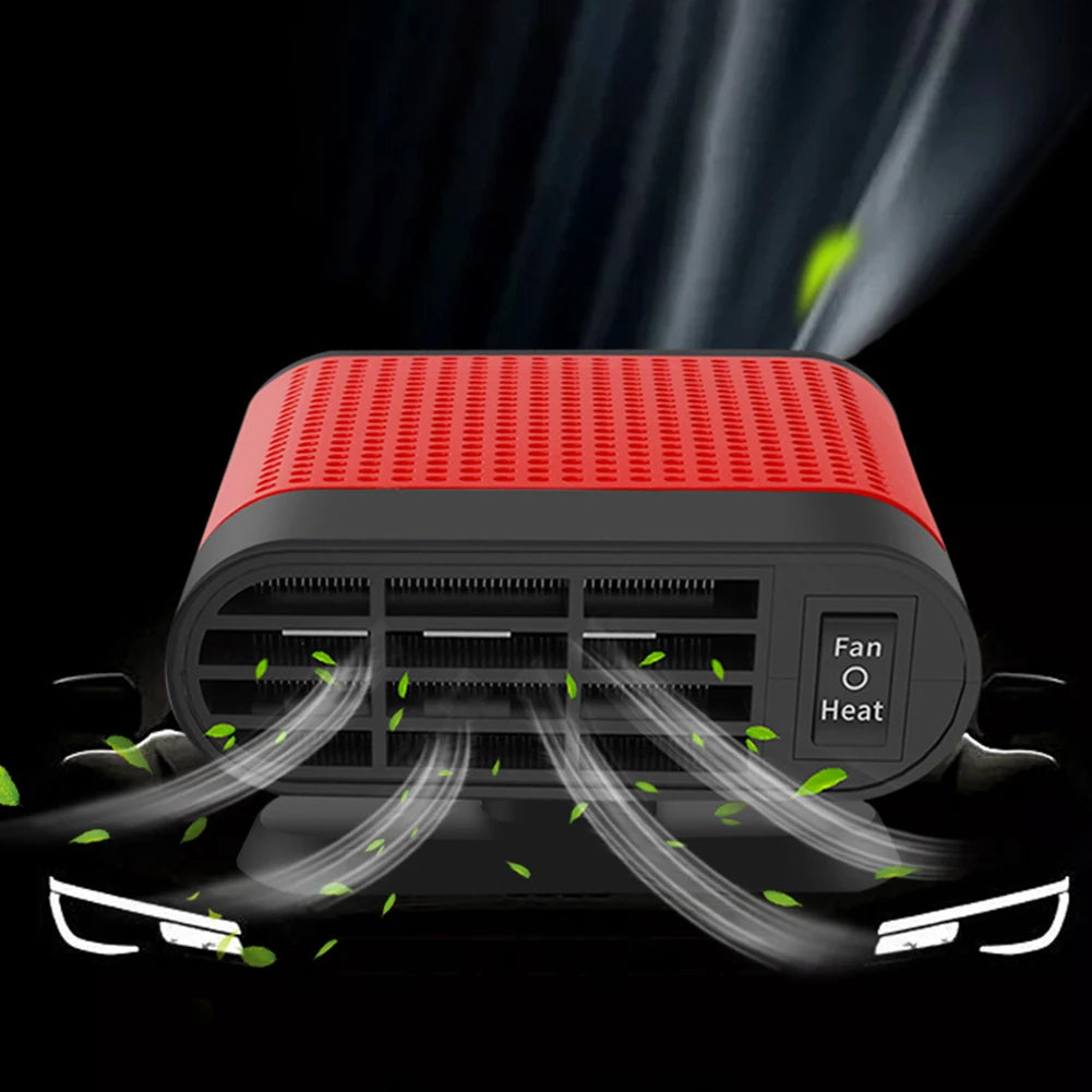 1200W Car Heater 12V/24V Electric Cooling Heating Fan Electric Heater Fan Windshield Defogging Demister Defroster Car Heater