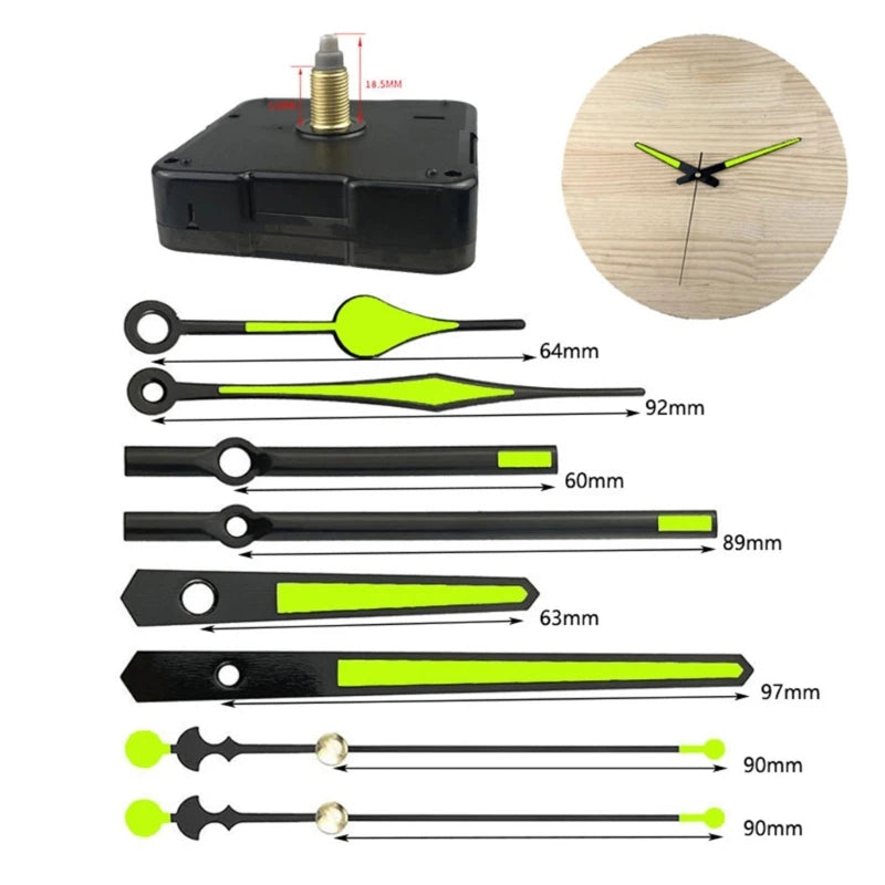 High Accuracy Clock Movement Mechanism DIY Clock Repair Tool Set with Noiseless Movement Clock Hands Wall Repair Tools 87HA