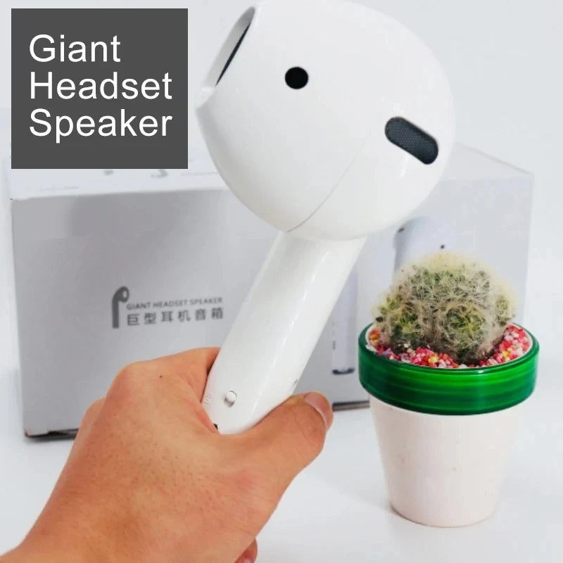 Wireless Bluetooth Speaker AirPods Model Giant Headphones Bluetooth Speaker Support TF Card Novelty Speaker Creative Gift