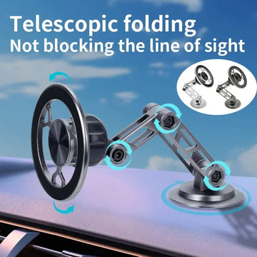 Metal Magnetic Car Phone Bracket with 360° Degree Rotating Accessory Foldable Ventilated Magnet Gps Cars Accessories for Phones