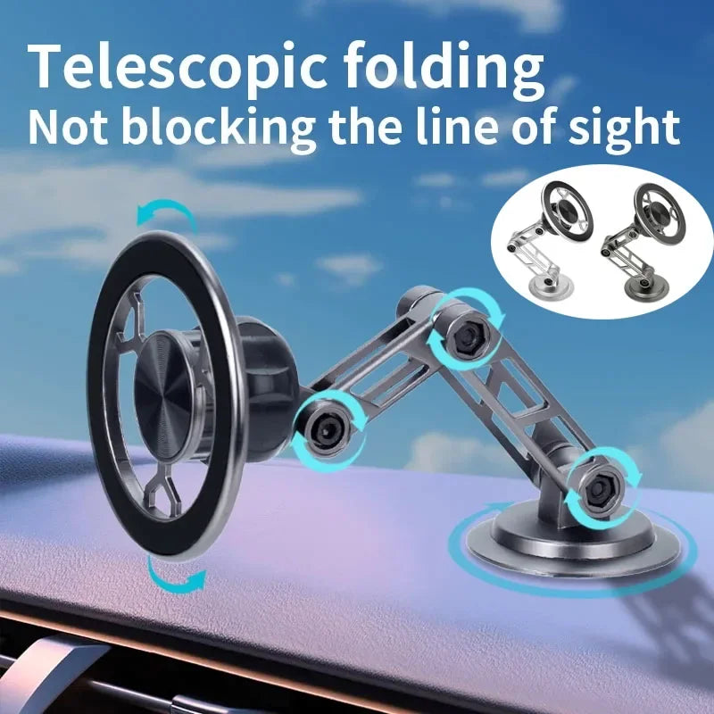 Metal Magnetic Car Phone Bracket with 360° Degree Rotating Accessory Foldable Ventilated Magnet Gps Cars Accessories for Phones