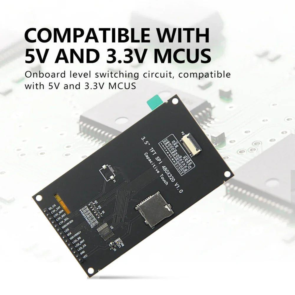 3.5 Inch IPS LCD Display Module 480x320 Capacitive Touch Screen ST7796 TFT SPI LCD Module for Mega2560/C51/STM32/ESP32/Arduino