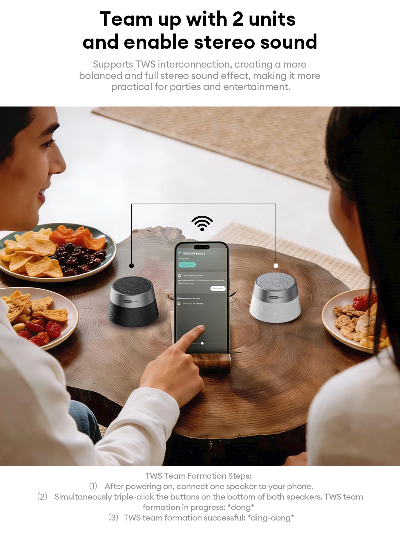 Choice Lenovo Bluetooth Speaker Magnetic Wireless Bluetooth 5.4 Player IPX5 Waterproof Mini Portable Loudspeaker Music HD103 Pro