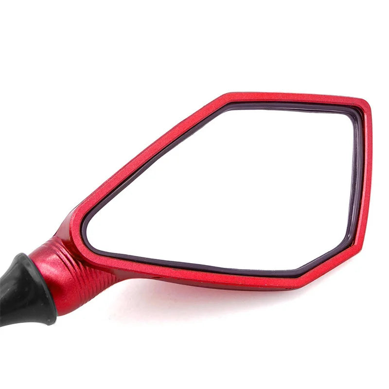 Motorcycle Mirrors Red M10 ABS Motorcycle Rearview Mirrors Scooter E-Bike ATV Dirt Bike Rear View Mirrors HD Side Mirror
