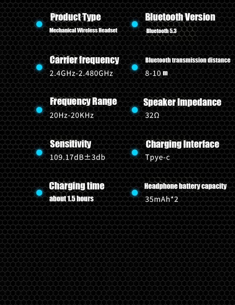 TWS Wireless Bluetooth 5.3 GM20 Gaming Headset Dual Mode High Range HiFi Stereo Audio Headset For Music