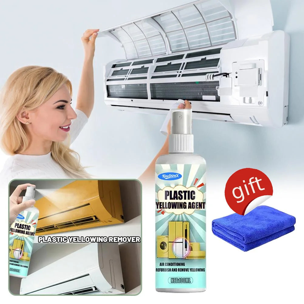 100ML Plastic Remove Yellowing Cleaning Agent Air Conditioning  Renovation Anti Oxidation Appliances Washer Fluid