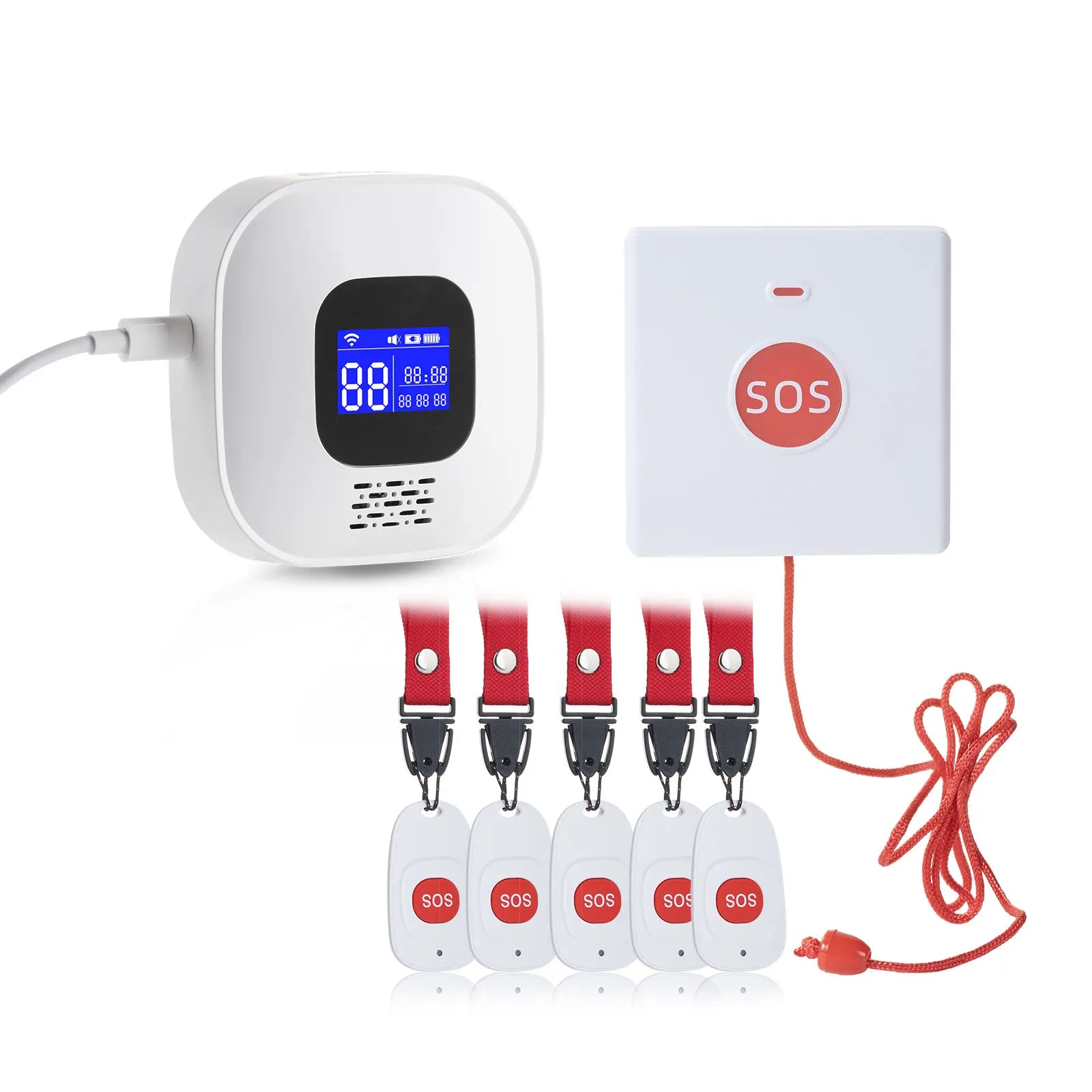 Topvico Tuya SOS Button WiFi Emergency Button for the Eldely Alarm, Fall Alert Call, Panic Button Bracelet Seniors Old People