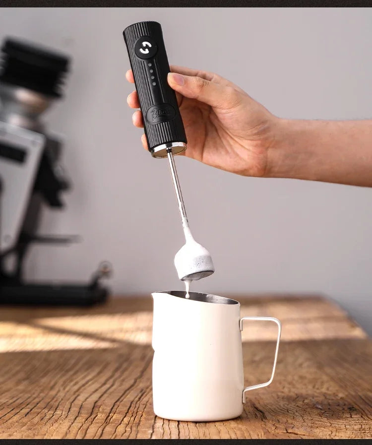 Bincoo UPGRADED Electric Coffee Frother/MILK Whisk+Egg Beater MINI Food Blender USB Rechargeable Handheld 2 Speeds Espresso Tool