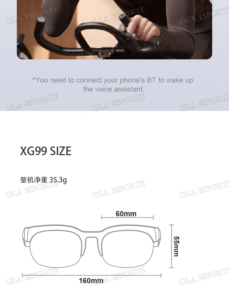 2026 New Smart Glasses Bluetooth Call Voice Assistant Music Outdoor Sport Smartglasses Men Women UV-Protection SunGlasses