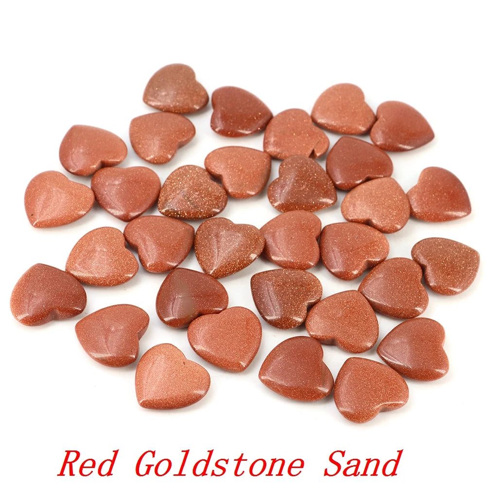 Lots Wholesale Gem Heart Shape LOVE 20MM Natural Crystal Amethyst Agate Bead Healing Reiki Natural Stone Gift Supplies